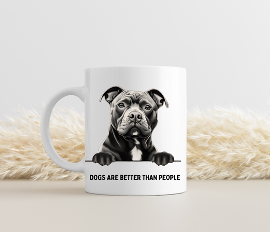 Dogs are better than people mug