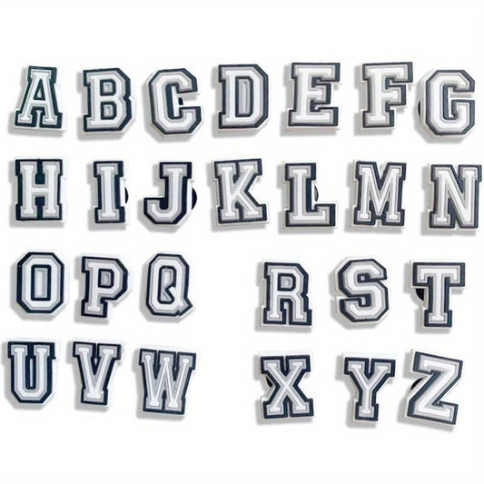 Black & White Letter Charms